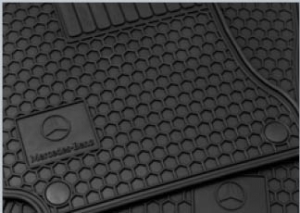 Velour floor mats (Complete set, black)